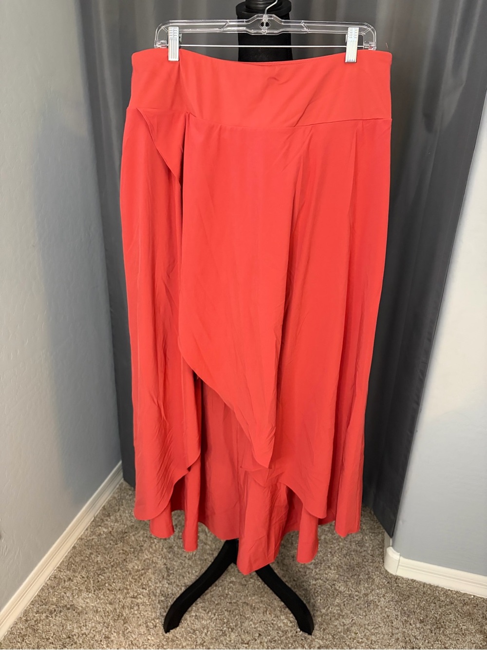 290. HALARA Faux Wrap Skirt, Size XL, Coral